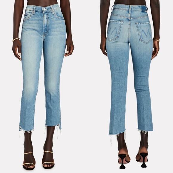 Mother The Insider Crop Step Fray High Rise Jeans Size 25 I Confess - Picture 2 of 6